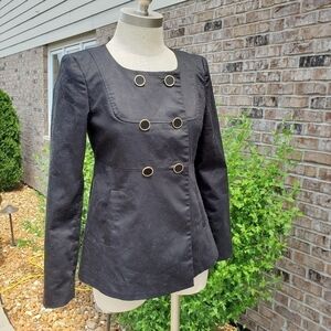 H&M Double Breasted Long Sleeves Blazer Black 6